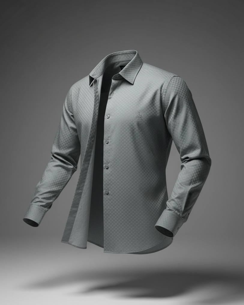 Self Design Cotton Shirt