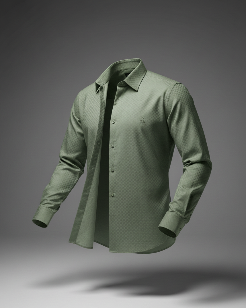 Self Design Cotton Shirt